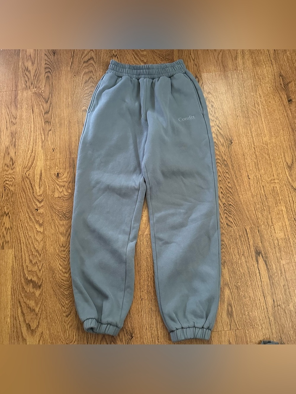 Comfrt Blue-Grey Cozy Joggers elastic waist baggy size XS cozy sweatpants